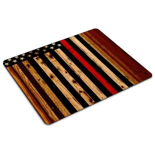 Wood American Flag Mouse pad Customized Mousepad Non-Slip Rubber Base Mouse Pads for Computers Laptop Office Desk Accessories Mouse pad - GOODSPROUT (1)