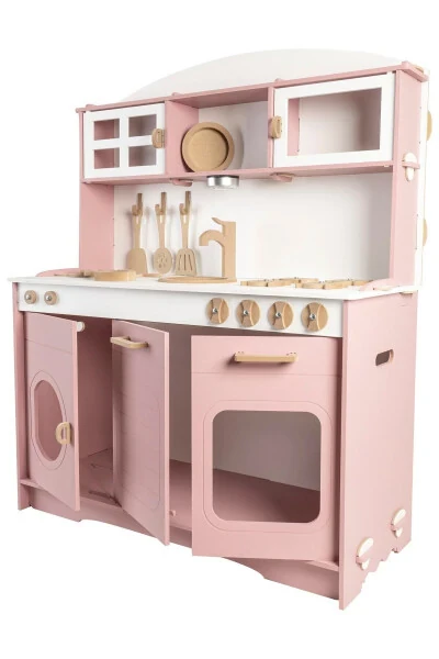 Pembe Ahşap Boyalı Mutfak - Elizya-Elizya - 3