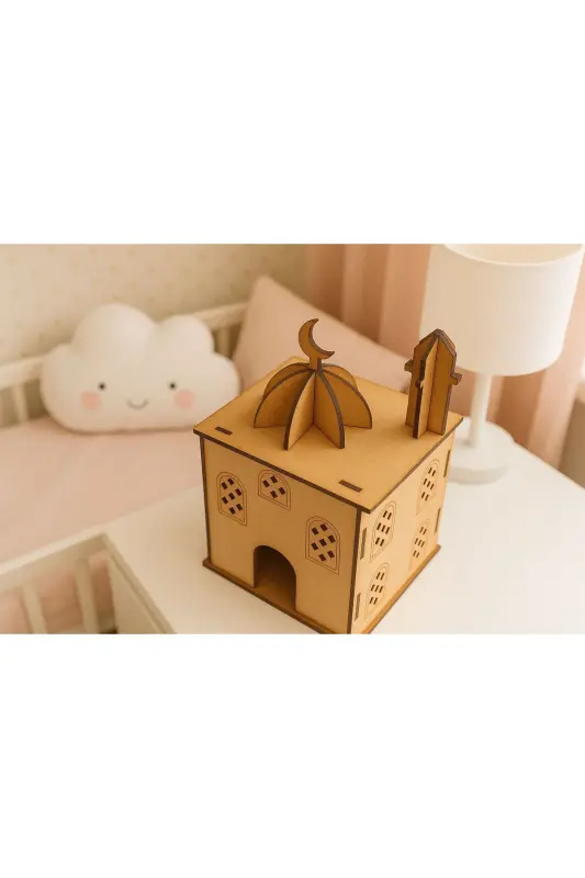 Ahşap Boyanabilir Maket Oyuncak Ve Boyama Seti, Ahşap Puzzle Oyuncak Cami-Cami - 2