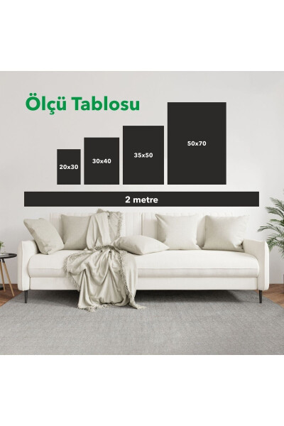 Ahşap Çerçeveli 3lü Dekoratif Tablo Seti Ev, Oturma Odası, Salon, Ofis, Yatak Odası Duvar Tablo Seti - 2