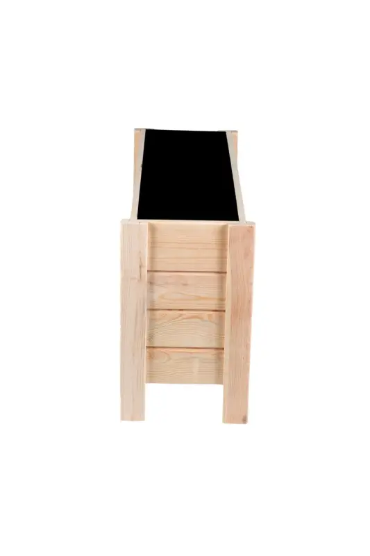 Ahşap Dış Mekan Saksısı Dekoratif Saksı Büyük Boy Hazır Kurulu 100cm X 30cm Yükseklik 50cm - Ham - 9