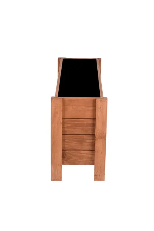 Ahşap Dış Mekan Saksısı Dekoratif Saksı Büyük Boy Hazır Kurulu 100cm X 30cm Yükseklik 50cm - Pnotex Meşe - 4