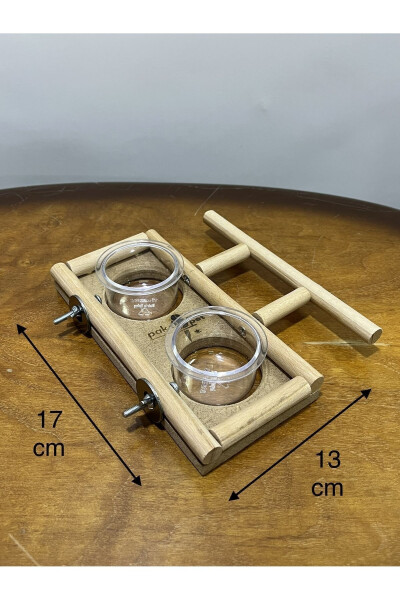 Ahşap Kuş Yemliği Kuş Mamalığı Muhabbet Kuşu ve Sultan Papağanı Yemliği Lüx Kuş Yemliği - 17