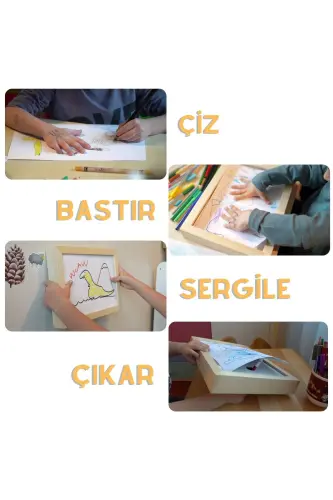 Ahşap Oyuncak Etkinlik Resim Çerçeve Artbox-Kayın Ağacı - 7