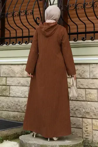 Ahsen Boydan Tugmali Kap TSD240103 Jigarrang-Jigarrang - 5