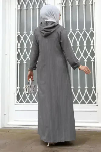 Ahsen Tall Buttoned Container TSD240103 Gray - 5