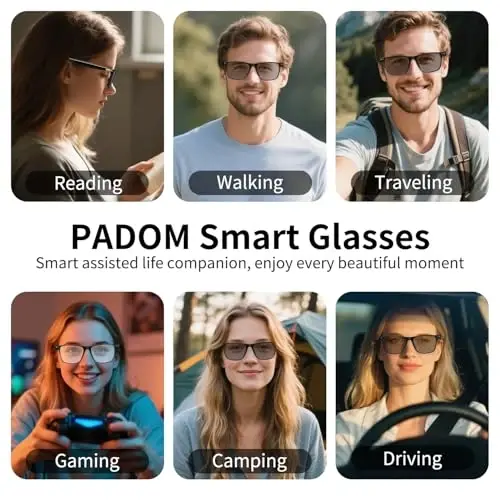 AI Translation Glasses, Support 169 Languages Real-Time Translation Powered By APP, Open-Ear Sound Mic & Speakers, Color-Change Lens Translator with Noise Reduction, AI Smart Glasses for Men & Women - 5