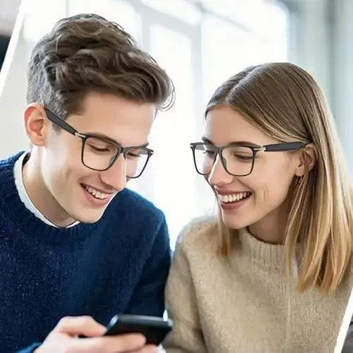 Ai Smart Glasses Chat GPT bilan, erkaklar va ayollar uchun Bluetooth ko'zoynaklari 160+ til va lahja bilan, Tarjima ko'zoynaklari Rangini o'zgartiruvchi linzalar, O'yin uchrashuvi Sayohat savdo biznesi uchun aqlli ko'zoynaklar, (Qora) - 7