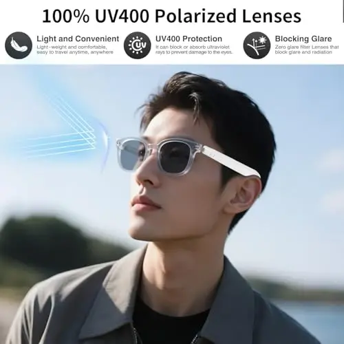 AI Smart Glasses for Men & Women, AI-Powered By Live Recording/Simultaneous Interpretation/Real-Time Translation, Noise Reduction, Translation Glasses with Photochromic Lenses, Support 160+ Languages - 4