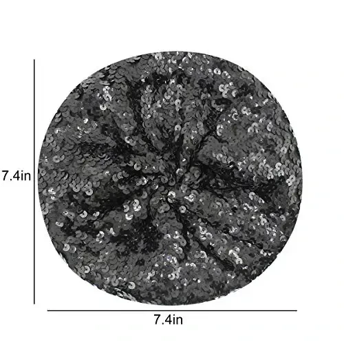 AIBEARTY Ayollar Qizlar Yorqin Sequins Beret Shlyapa Moda Qiziqarli Stretch Beanie Cap Festival Party Club Halloween uchun bosh kiyim - 4