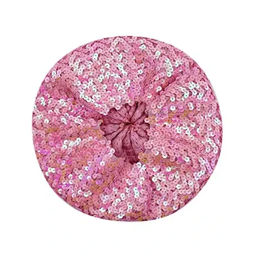 AIBEARTY Women Girls Sparkly Sequin Beret Hat Fashion Fun Stretch Beanie Cap Headwear for Festival Party Club Halloween - 2