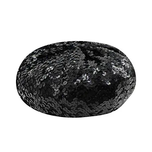 AIBEARTY Women Girls Sparkly Sequin Beret Hat Fashion Fun Stretch Beanie Cap Headwear for Festival Party Club Halloween - 2