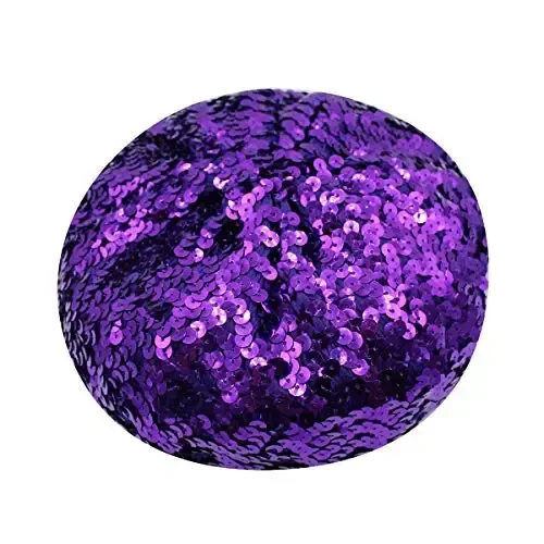 AIBEARTY Women Girls Sparkly Sequin Beret Hat Fashion Fun Stretch Beanie Cap Headwear for Festival Party Club Halloween - 4