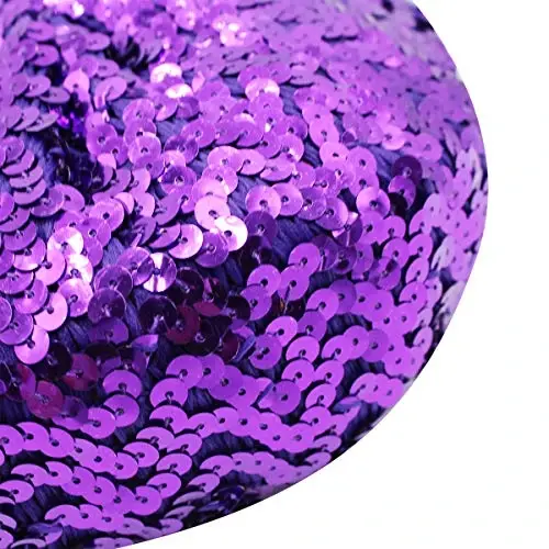 AIBEARTY Women Girls Sparkly Sequin Beret Hat Fashion Fun Stretch Beanie Cap Headwear for Festival Party Club Halloween - 7