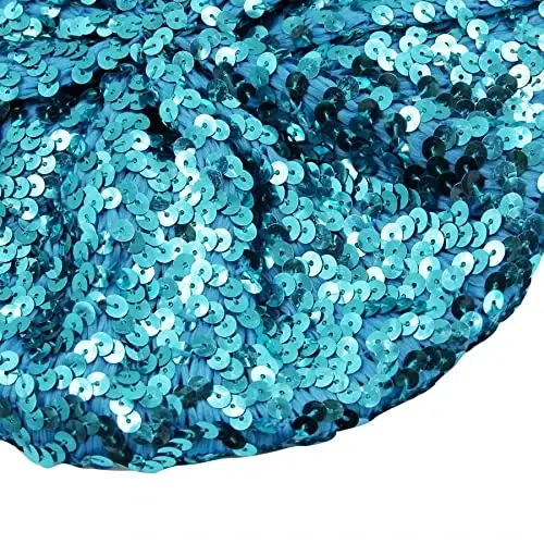 AIBEARTY Women Girls Sparkly Sequin Beret Hat Fashion Fun Stretch Beanie Cap Headwear for Festival Party Club Halloween - 5