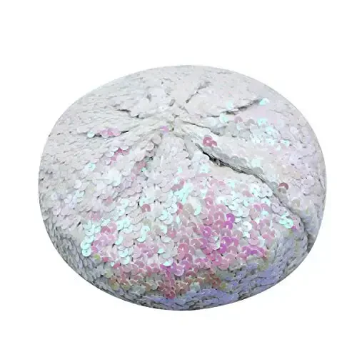 AIBEARTY Women Girls Sparkly Sequin Beret Hat Fashion Fun Stretch Beanie Cap Headwear for Festival Party Club Halloween - 5