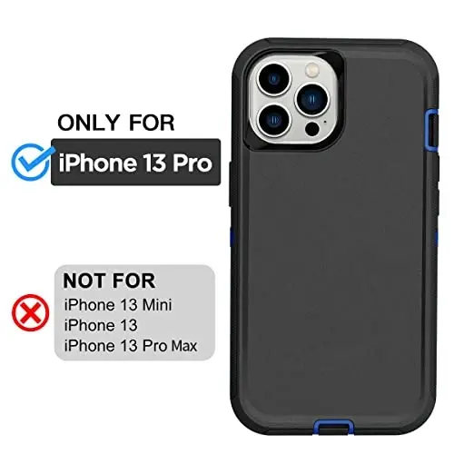 AICase for iPhone 13 Pro Case with Glass Screen Protector,Heavy Duty Protective Phone Case,Military Grade Full Body Protection Shockproof/Dustproof/Drop Proof Rugged Tough Cover_2 - 2