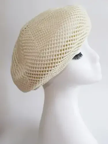 AICHUAN Аёллар ёзги Франция берети, салаватли трикотаж берет шляпалар, рассомлар, тўқилган пляж бени шляпаси - 7