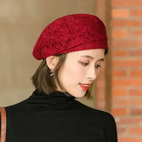 AICHUAN Ayollar uchun nafis krujevalı bere Fransuzcha ko'ylak Bere Vintage Yozgi Fascinator Shlyapalar xonimlar uchun - 6