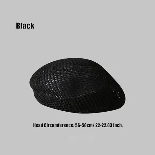 AICHUAN Women Summer French Beret Slouchy Crochet Beret Hats Artist Painters Woven Beach Beanie Hat - 2