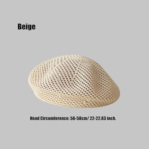 AICHUAN Women Summer French Beret Slouchy Crochet Beret Hats Artist Painters Woven Beach Beanie Hat - 2