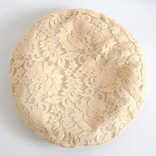 AICHUAN Women's Chic Lace Beret French Dress Beret Vintage Summer Fascinator Hats for Ladys - 4