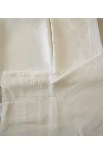 Aida Embroidery Prayer Set Bundle Prayer Rug 2 Towels-cream - 1