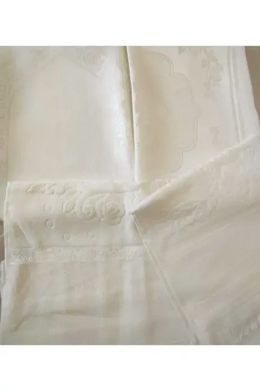 Aida Embroidery Prayer Set Bundle Prayer Rug 2 Towels-cream - MODAZONE