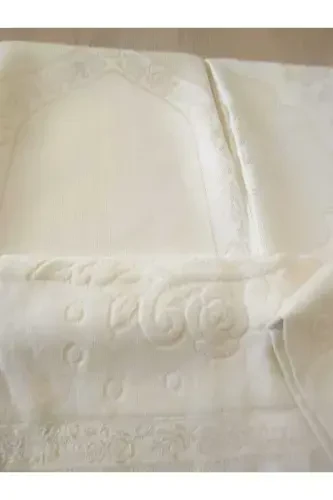 Aida Embroidery Prayer Set Bundle Prayer Rug 2 Towels-cream - 2