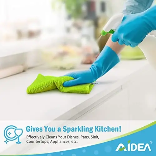AIDEA Microfiber Cleaning Cloth-100PK, Soft Microfiber Towels for Cars, Absorbent Cleaning Rags, Lint-Free Streak-Free Wash Cloths for House, Kitchen, Window(12in.x12in.) (Pack of 2) - 5