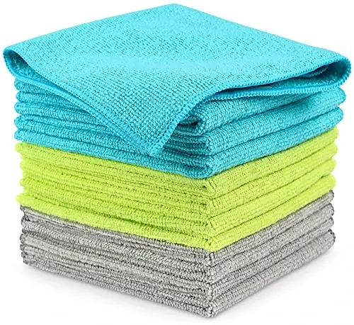 AIDEA Microfiber Cleaning Cloth-12PK, Microfiber Towels for Cars 12