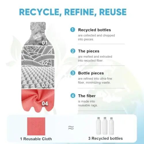 AIDEA Microfiber Cleaning Cloth-165 Sheets 3 Roll, Red Shop Towels 11×9