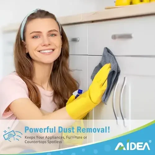 AIDEA Microfiber Cleaning Cloth-24PK, Soft Microfiber Towels for Cars, Absorbent Cleaning Rags, Lint-Free Streak-Free Wash Cloths for House, Kitchen, Window(12inx16in) - 4