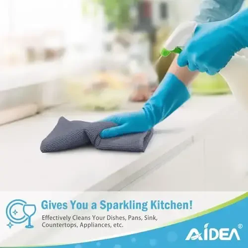 AIDEA Microfiber Cleaning Cloth-24PK, Soft Microfiber Towels for Cars, Absorbent Cleaning Rags, Lint-Free Streak-Free Wash Cloths for House, Kitchen, Window(12inx16in) - 5
