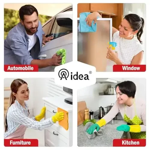 AIDEA Microfiber Cleaning Cloth for Car-24 Pack, 12in.x16in Car Microfiber Towels, Soft & Absorbent Cleaning Cloth, Premium Wash Cloth for House, Kitchen, Car, Shop Towels - 6