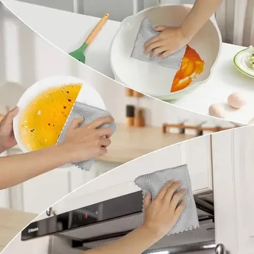 AIDEA Microfiber Cleaning Cloth for Glass 12PK, Grey, Lint Free Cloth Polishing Cleaning Rags, Window Wipes, Barista Coffee Towel, Microfiber Towels for Car Detailing, Stainless Steel, 11×11