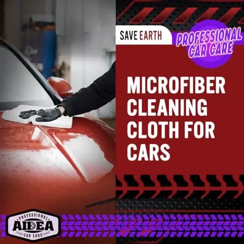AIDEA Microfiber Cleaning Cloth White, 400PK, Shop Towels 12×12