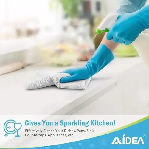 AIDEA Microfiber Cleaning Cloth White-400PK, Soft Microfiber Towels for Cars, Absorbent Cleaning Rags, Lint-Free Streak-Free Wash Cloths for House, Kitchen, Window,11.5