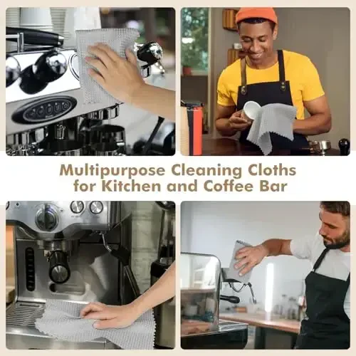 AIDEA Microfiber Glass uchun tozalovchi mato 12 dona, kulrang, tuk qoldirmaydigan mato, silliqlovchi tozalovchi latta, oyna salfetkalari, barista qahva sochiqlari, avtomobilni parvarishlash uchun mikrofiber sochiqlar, zanglamaydigan po'lat, 11×11