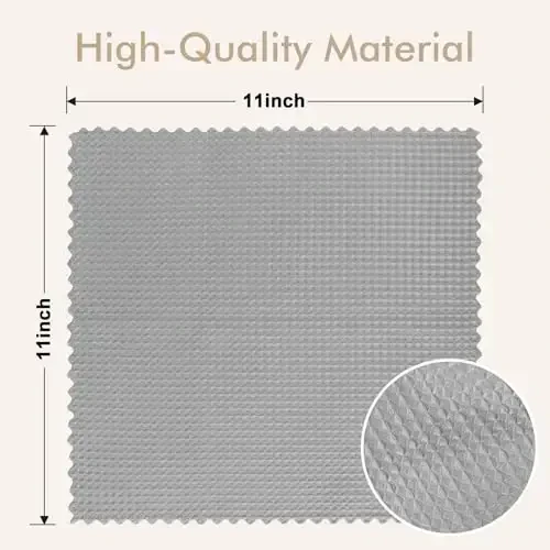 AIDEA Microfiber Glass uchun tozalovchi mato 12 dona, kulrang, tuk qoldirmaydigan mato, silliqlovchi tozalovchi latta, oyna salfetkalari, barista qahva sochiqlari, avtomobilni parvarishlash uchun mikrofiber sochiqlar, zanglamaydigan po'lat, 11×11