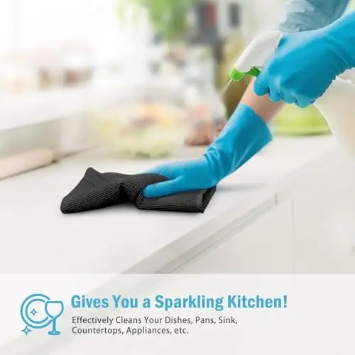 AIDEA Microfiber Cleaning Cloth-100PK, Soft Microfiber Towels for Cars, Absorbent Cleaning Rags, Lint-Free Streak-Free Wash Cloths for House, Kitchen, Window(12in.x16in.) - 5