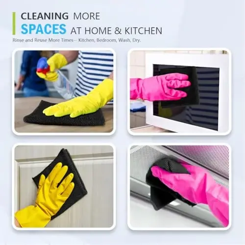 AIDEA Microfiber Cleaning Cloth-100PK, Soft Microfiber Towels for Cars, Absorbent Cleaning Rags, Lint-Free Streak-Free Wash Cloths for House, Kitchen, Window(12in.x16in.) - 6