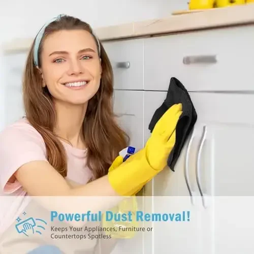 AIDEA Microfiber Cleaning Cloth-100PK, Soft Microfiber Towels for Cars, Absorbent Cleaning Rags, Lint-Free Streak-Free Wash Cloths for House, Kitchen, Window(12in.x16in.) - 4