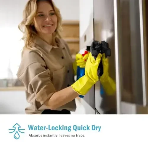 AIDEA Microfiber Cleaning Cloth-100PK, Soft Microfiber Towels for Cars, Absorbent Cleaning Rags, Lint-Free Streak-Free Wash Cloths for House, Kitchen, Window(12in.x16in.) - 7