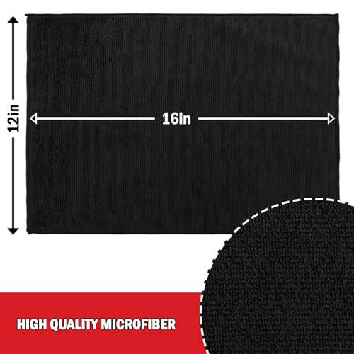 AIDEA Microfiber Cleaning Cloth 12 Pack, Microfiber Towels for Cars, Soft & Absorbent Cleaning Rags, Premium Lint Free Shop Towels for House, Kitchen, Car, 12inx16in - 6