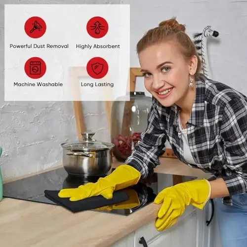 AIDEA Microfiber Cleaning Cloth 150 Pack, Microfiber Towels for Cars, Soft & Absorbent Cleaning Rags, Premium Lint Free Shop Towels for House, Kitchen, Car, 12inx16in - 5
