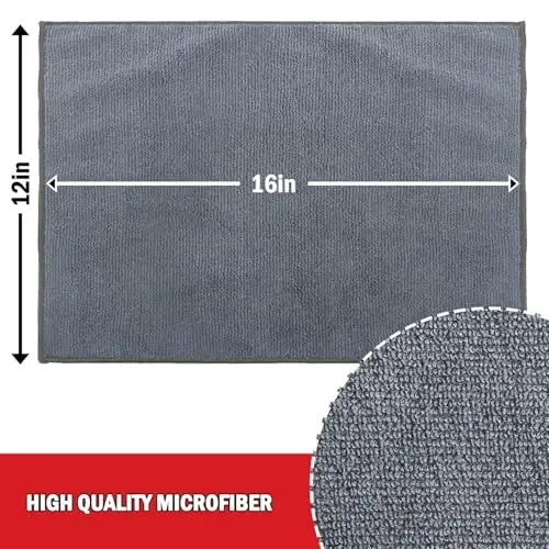 AIDEA Mikrofiber Temizlik Bezi 24'lü Paket, Arabalar için Mikrofiber Havlular, Yumuşak ve Emici Temizlik Bezleri, Ev, Mutfak, Araba için Birinci Sınıf Tüy Bırakmayan Atölye Havluları, 12inçx16inç, Gri 