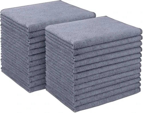 AIDEA Microfiber Cleaning Cloth-24PK, Soft Microfiber Towels for Cars, Absorbent Cleaning Rags, Lint-Free Streak-Free Wash Cloths for House, Kitchen, Window(12inx16in) - AIDEA