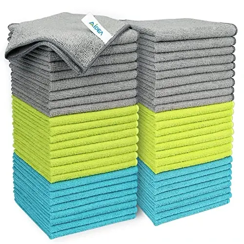 AIDEA Microfiber Cleaning Cloth-50PK, Soft Microfiber Towels for Cars, Absorbent Cleaning Rags, Lint-Free Streak-Free Wash Cloths for House, Kitchen, Window(12in.x12in) - 1