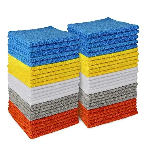 AIDEA Mikrofiber Tozalash Matolari 8 Dona, Changni Tozalash Sochig'i, Barcha Maqsadlar Uchun Yumshoq Chang Yutuvchi, Tuksiz Latta, Uy, Oshxona, Avtomobil, Derazalar Uchun Chiziqsiz Sochiq, 12